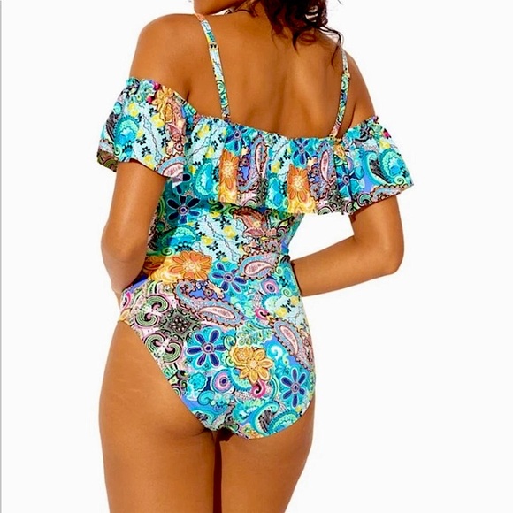 Rod Bleu Beattie Paisley Off the Shoulder - Picture 2 of 16